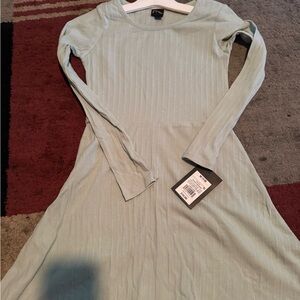 Art Class Mint Green Ribbed Kids Dress